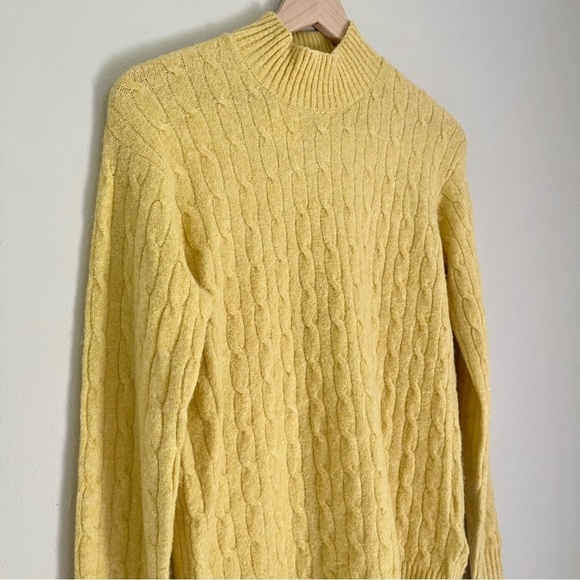 NWT J. Crew Factory Wool Mock Neck Sweater Extra Soft Yarn Yellow Small - Picture 3 of 7